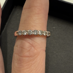 Natural diamond band, .52 ctw in 14k RG size 5.25
